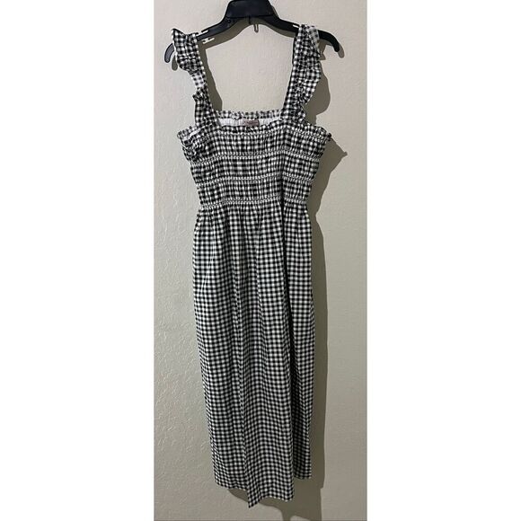 BCBGeneration Women's Square Neck a Line Smoked Midi Dress -16 - Picture 2 of 6